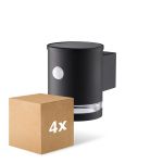 Confezione Multipack 4x D'Lite Solis Luce Da Parete Solar Nero Up & Down - 830 Luce Calda -  | IP54 - Sensore Di Movimento