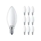Confezione Multipack 10x Philips Corepro LED Candela E14 Ghiaccio 2.2W 250lm - 827 Bianco Molto Caldo | Sostitutiva 25W