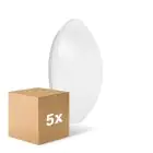 Confezione Multipack 5x Ledvance Surface Circolare 400 24W 830 1920lm Bianca IP44 | con Sensor - Luce Calda - Sostitutiva 2x26W