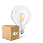 Confezione Multipack 4x Osram SuperStar LED E27 Globe 125mm Filamento Chiara 7W 806lm - 822-827 Dim To Warm | Dimmerabile - Sostitutiva 60W